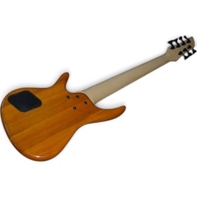 Custom Tornado Natural Finish 7 String Fretless Bass Humbucker Soapbar Pickups No Inlays - Image 2