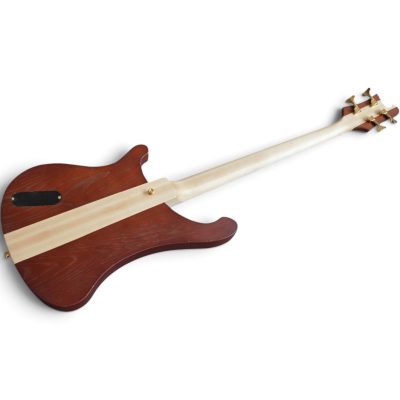 Custom Nova Lemmy Kilmister 4004 Walnut Stain Finish Engrave Carved 4 String Bass - Image 2