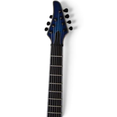 Custom Onyx Regius Blue Flamed Maple Top 7 String Guitar - Image 8