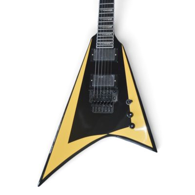 Custom Obsidian Alexi Laiho Cream Black Bevel Electric Guitar Floyd Rose Tremolo