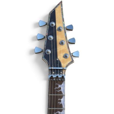 Custom Vale Mattias Half And Half Trans Black Burst Natural Maple Finish Dellinger Guitar - Image 5