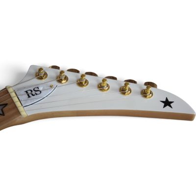 Custom Cinder Richie Sambora Double Neck Jersey Star 6 and 6 String White Guitar - Image 9