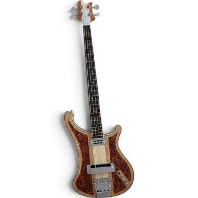 Custom Nova 4003 Naturalglo Lemmy Kilmister Finish 4 String Bass Skull Bones Carved - Image 9