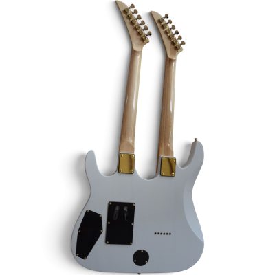 Custom Cinder Richie Sambora Double Neck Jersey Star 6 and 6 String White Guitar - Image 13