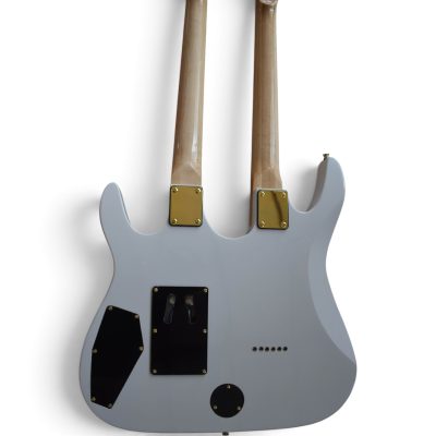 Custom Cinder Richie Sambora Double Neck Jersey Star 6 and 6 String White Guitar - Image 14