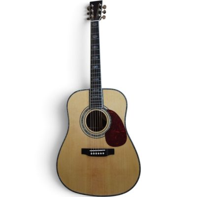 Custom Vertex Natural Solid Spruce Top D45 Acoustic Electric Guitar Fishman EQ - Image 3
