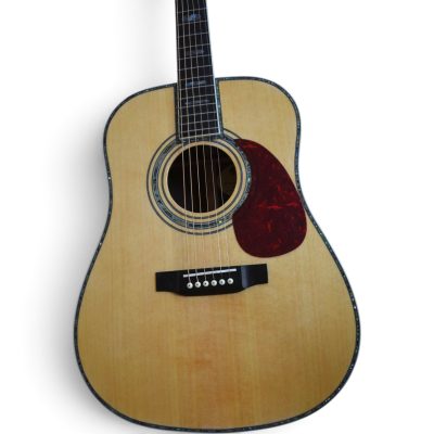 Custom Vertex Natural Solid Spruce Top D45 Acoustic Electric Guitar Fishman EQ