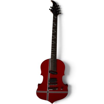 Custom Vale Violin Franken Red Striped Finish Guitar - Image 10