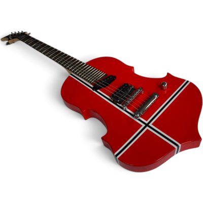 Custom Vale Violin Franken Red Striped Finish Guitar - Image 5