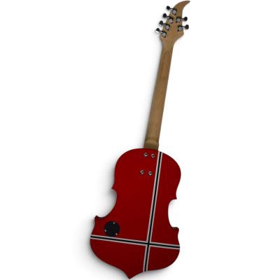 Custom Vale Violin Franken Red Striped Finish Guitar - Image 4