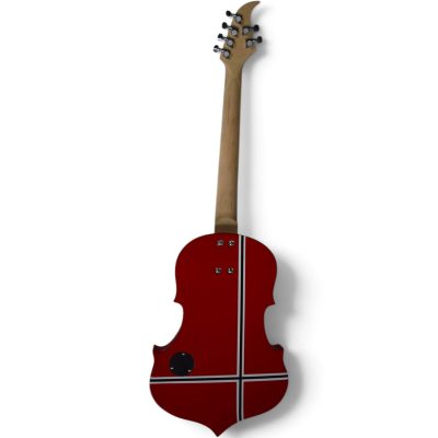 Custom Vale Violin Franken Red Striped Finish Guitar - Image 3