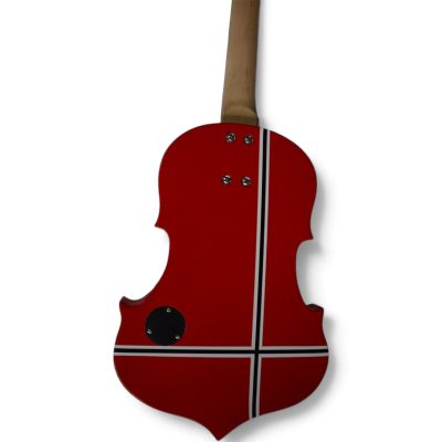 Custom Vale Violin Franken Red Striped Finish Guitar - Image 2