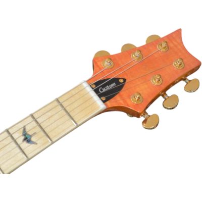 Custom Monarch Santana Teal Flamed Maple Top Pink Headstock Guitar - Image 10