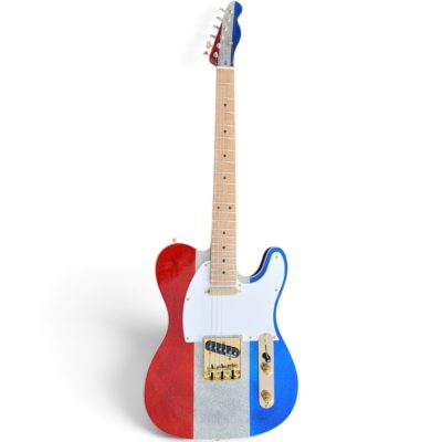 Custom Regent Buck Owens Metallic Red Blue Silver Finish Guitar - Image 2