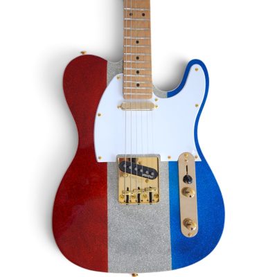Custom Regent Buck Owens Metallic Red Blue Silver Finish Guitar