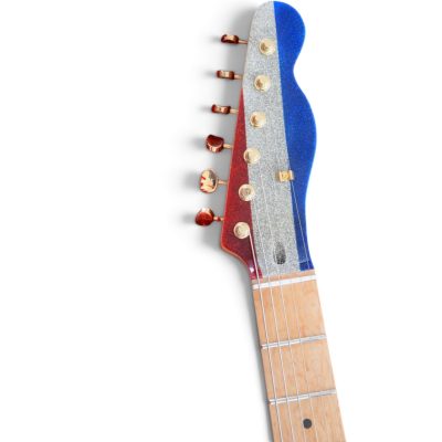 Custom Regent Buck Owens Metallic Red Blue Silver Finish Guitar - Image 7