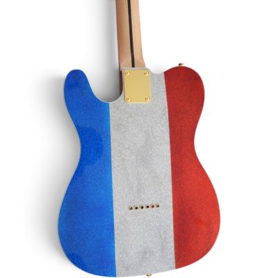 Custom Regent Buck Owens Metallic Red Blue Silver Finish Guitar - Image 8