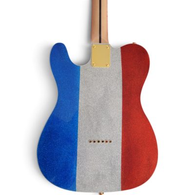 Custom Regent Buck Owens Metallic Red Blue Silver Finish Guitar - Image 11