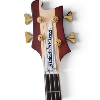 Custom Nova Lemmy Kilmister 4004 Walnut Stain Engrave Carved 4 String Bass - Image 5