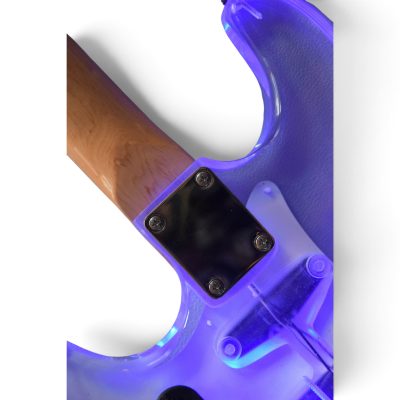Custom Regent Plexiglass Acrylic Lucite Integrated Blue LED Illumination Guitar - Image 2