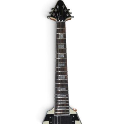 Custom Crown Bullseye Zakk Wylde Bullseye Classic Cream Floyd  Rose Tremolo Flying V Guitar - Image 4