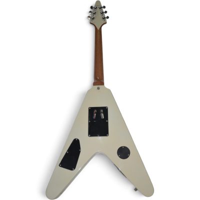 Custom Crown Bullseye Zakk Wylde Bullseye Classic Cream Floyd  Rose Tremolo Flying V Guitar - Image 7