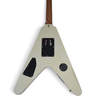 Custom Crown Bullseye Zakk Wylde Bullseye Classic Cream Floyd  Rose Tremolo Flying V Guitar - Image 8