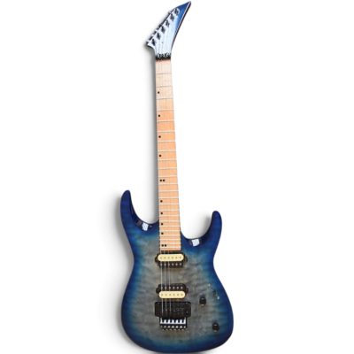 Custom Race Dinky Blue Burst Quilted Maple Top Guitar Floyd Rose Tremolo - Image 2