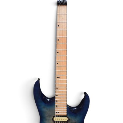 Custom Race Dinky Blue Burst Quilted Maple Top Guitar Floyd Rose Tremolo - Image 4
