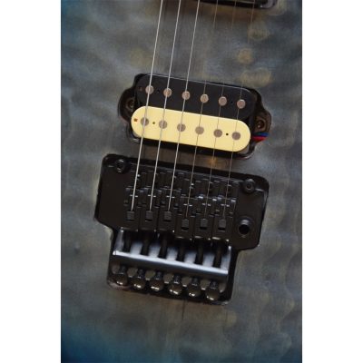 Custom Race Dinky Blue Burst Quilted Maple Top Guitar Floyd Rose Tremolo - Image 6