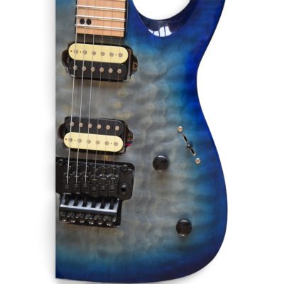 Custom Race Dinky Blue Burst Quilted Maple Top Guitar Floyd Rose Tremolo - Image 7
