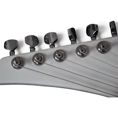 Custom Race Flying V Schenker Randy White Red Stripe Electric Guitar Floyd Rose Tremolo - Image 10