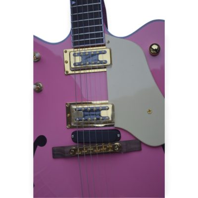 Custom Sovereign Pink 2655T Streamliner Center Block Jr Double Cut Guitar Bigsby Tremolo - Image 2