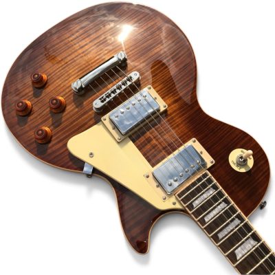 Custom Crown Iced Tea Burst Flamed Maple Top Electric Guitar - Image 3
