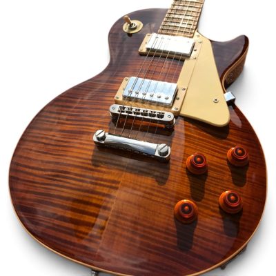 Custom Crown Iced Tea Burst Flamed Maple Top Electric Guitar - Image 4