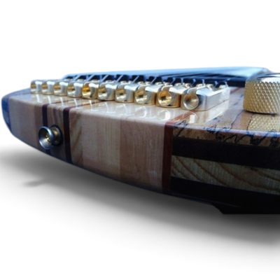 Custom Pyrite Burl 10 String Extended Range Electric Bass Neck Through Body Design - Image 5