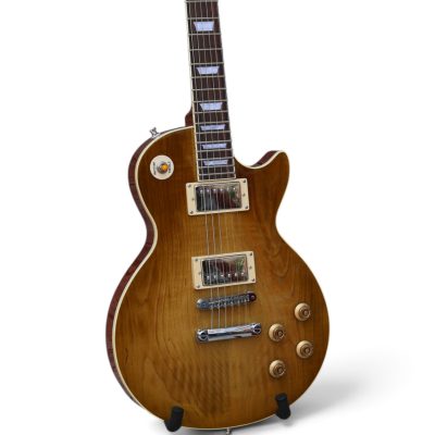 Custom Crown Natural Brown Finish Electric Guitar