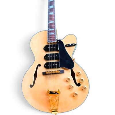 Custom Crown Natural Blonde Electric Guitar P90 3 Pickups ES5 Switchmaster