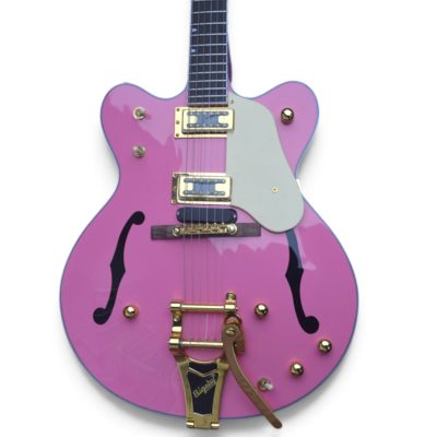 Custom Sovereign Pink 2655T Streamliner Center Block Jr Double Cut Guitar Bigsby Tremolo