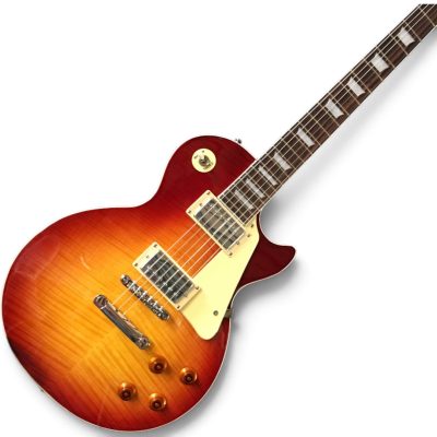 Custom Crown Cherry Sunburst Burst Flamed Maple Top Electric Guitar - Image 3