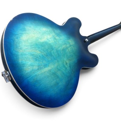 Custom Crown Chris ES335 Blueberry Burst Quilted Maple Top Bigsby Tremolo Electric Guitar - Image 2