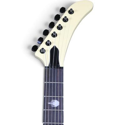 Custom Obsidian Hetfield MX220 Explorer Cream Electric Guitar - Image 5