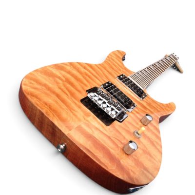 Custom Race Dinky Amber Quilted Maple Top Guitar Floyd Rose Tremolo - Image 4