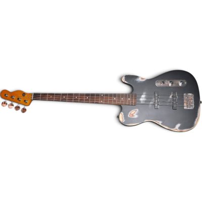 Custom Regent Relic Vintage Aged Black 4 String Bass - Image 5