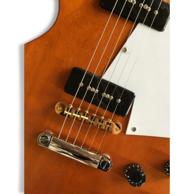 Custom Crown P90 Pickups Bob Marley Natural Finish Electric Guitar - Image 4