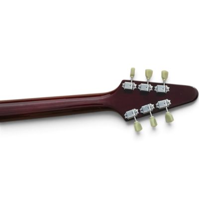Custom Crown Flying V Jimi Hendrix Burgundy Wine Red Electric Guitar - Image 2