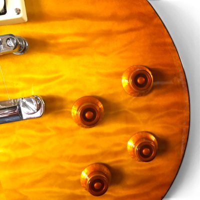 Custom Crown Tak Burst Matsumoto Quilted Maple Top Electric Guitar Black Bindings - Image 7