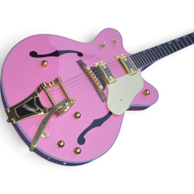 Custom Sovereign Pink 2655T Streamliner Center Block Jr Double Cut Guitar Bigsby Tremolo - Image 6
