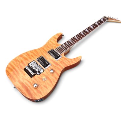 Custom Race Dinky Amber Quilted Maple Top Guitar Floyd Rose Tremolo - Image 6