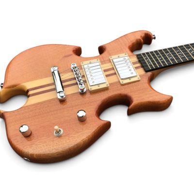 Custom Crown Natural Finish Electric Guitar Numeral Block Inlays - Image 5